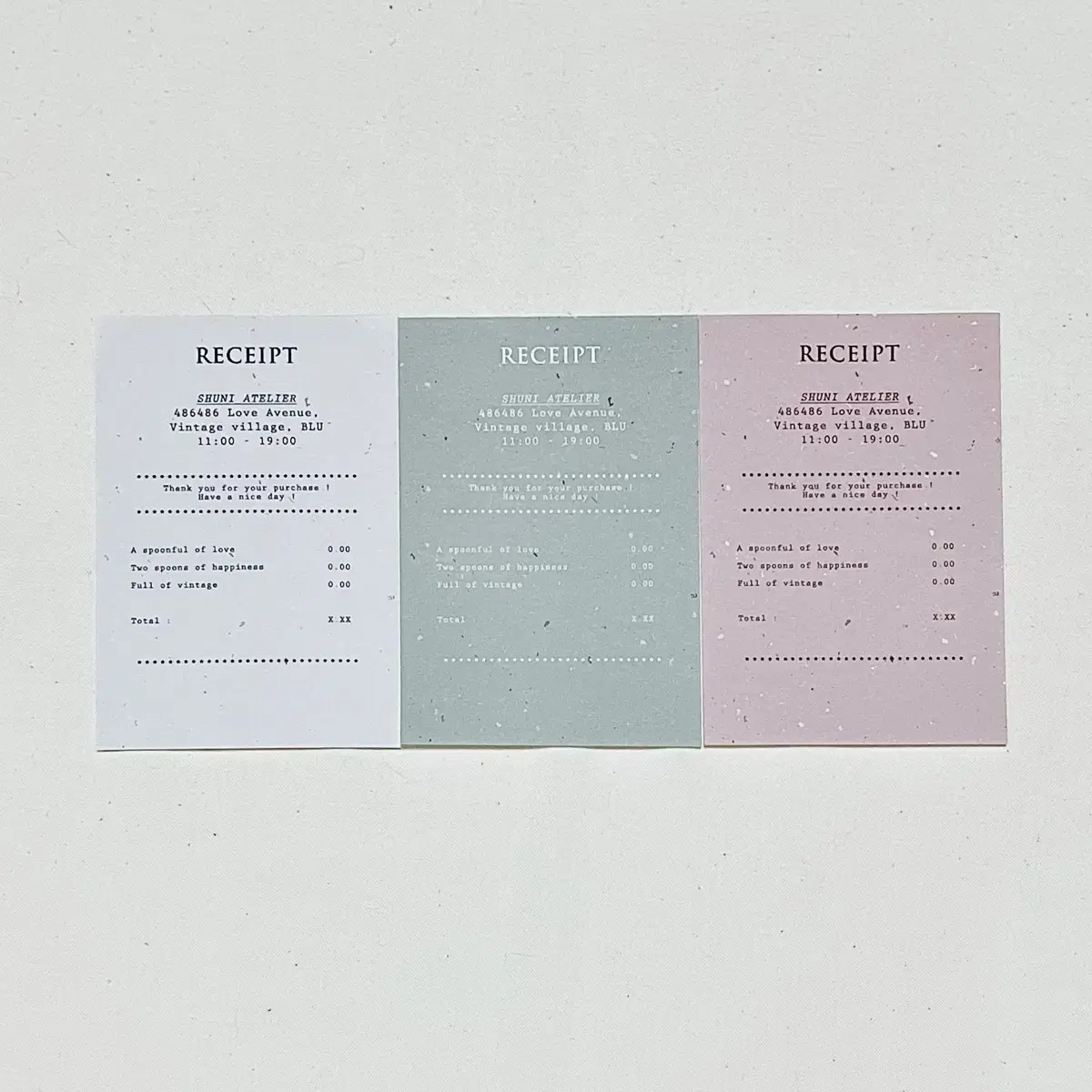 감성다꾸 페찹 Receipt 떡메 3종 15매